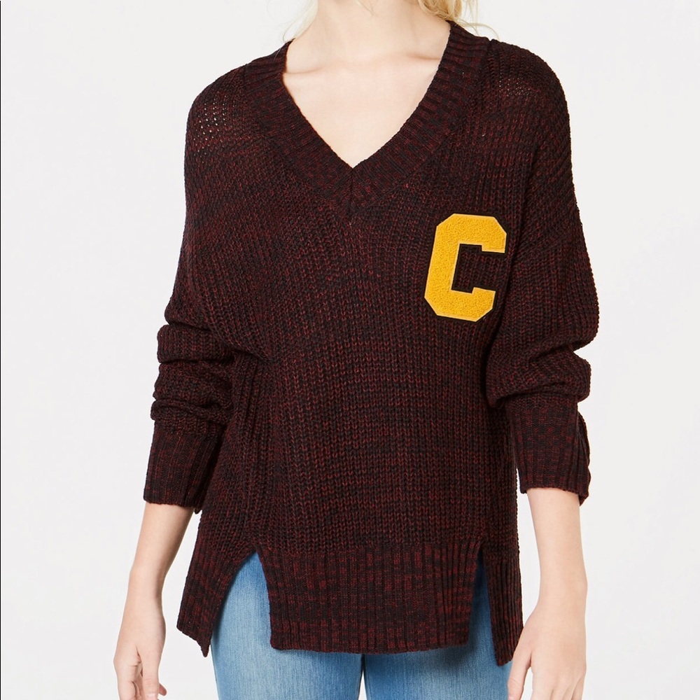 Letter Patch Varsity Sweater